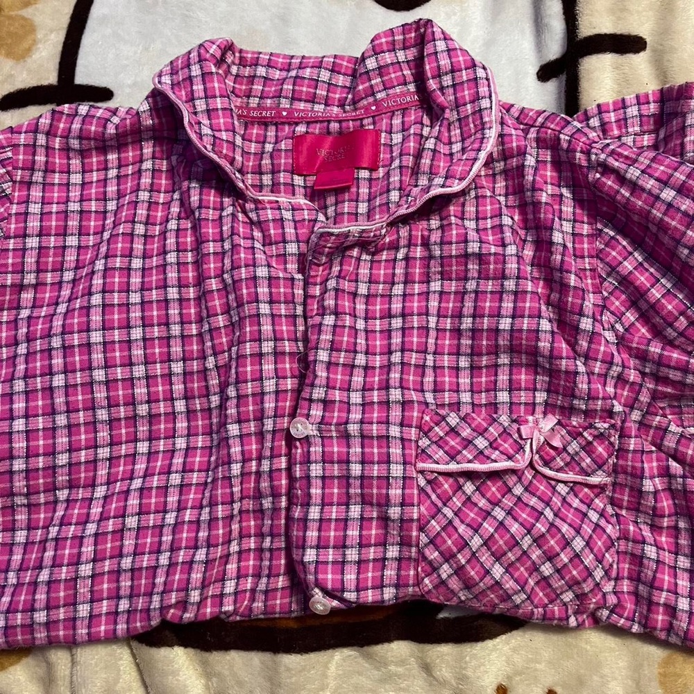 Victoria Secret plaid pajama top